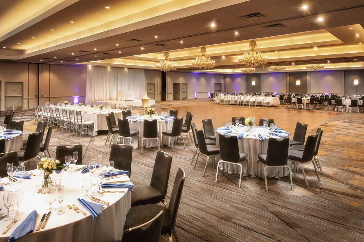Ballroom with chandeliers